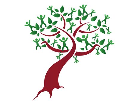 Family tree, relatives illustration design isolated over a white background