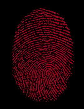 Red Fingerprint Identity Crime