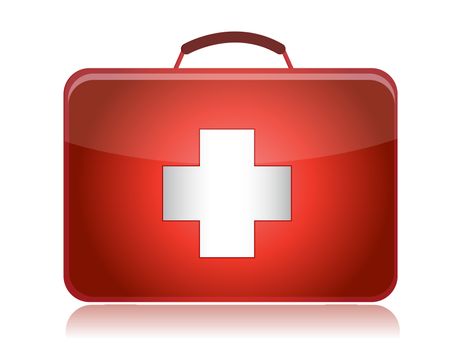 First aid kit illustration design isolated on white background