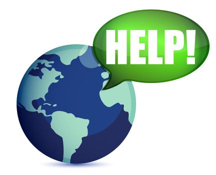 calling for help illustration design