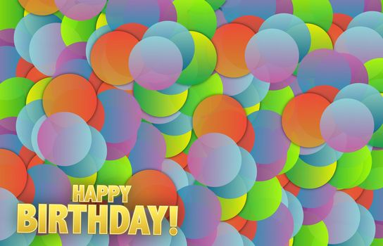Happy birthday colorful card background illustration