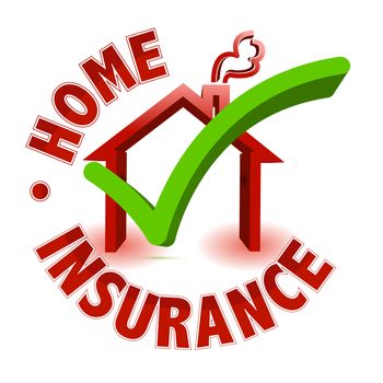 Home Insurance concept isolated on white