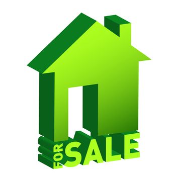 House for sale icon isolated on white