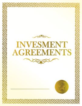 Investment Agreement document paper work illustration