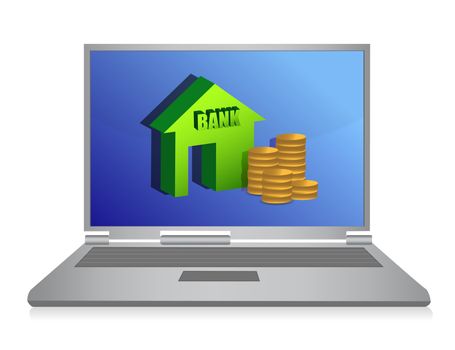 online banking illustration concept design over white