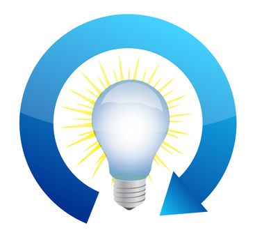 renewable energy light bulb illustration design
