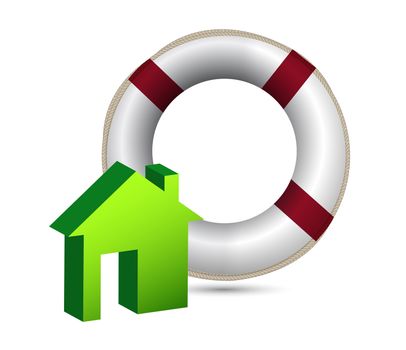 House insurance concept illustration design on white