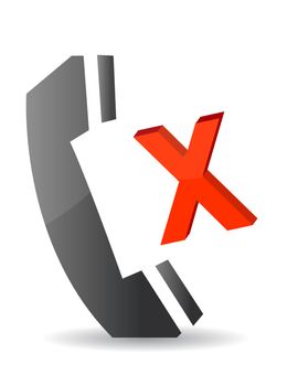missed call illustration icon isolated over a white background