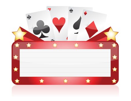 Casino neon light sign illustration design over white