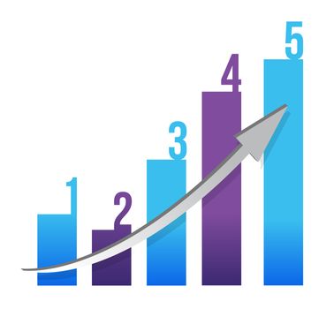Graph illustration design over a white background