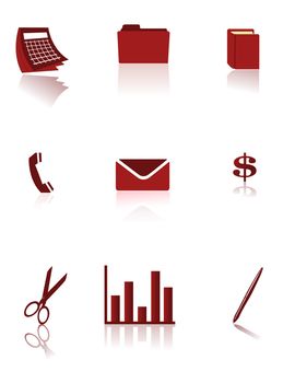 Business and various Office icons. Vector file available