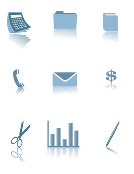 Business and various Office icons. Vector available
