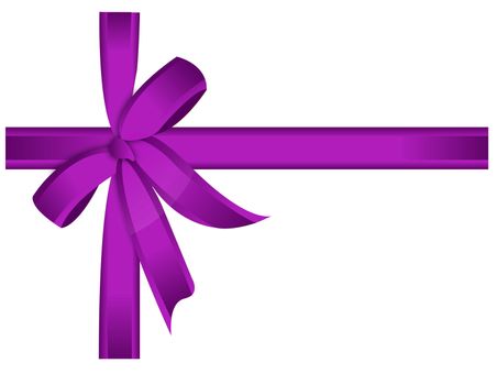Purple cross ribbon and bow. Vector file available.