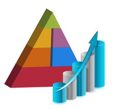 business pyramid chart illustration design