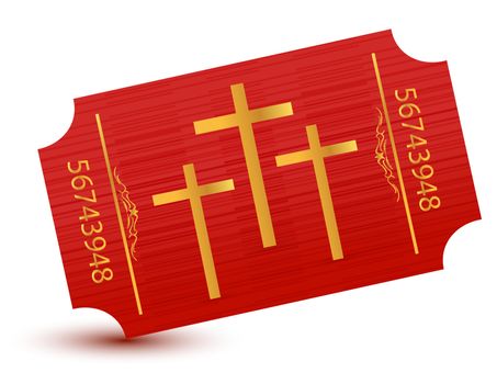 Religious event ticket illustration design