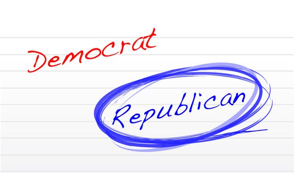 Choosing republican over democrat