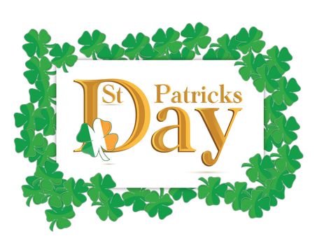 St. Patrick's Days design over a white background