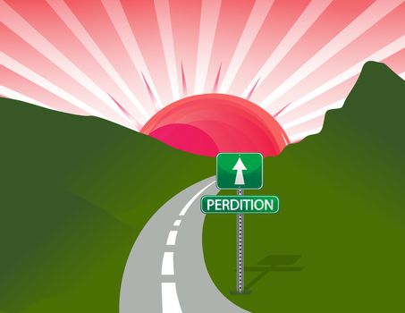 Road to perdition concept illustration design