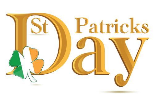 St.Patrick's Day gold text