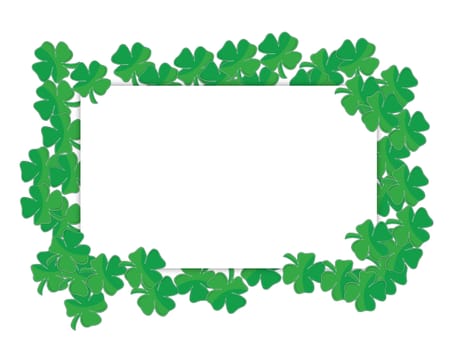 Clover banner illustration design over white background