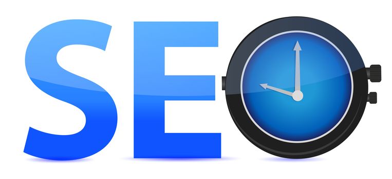 a blue seo concept illustration