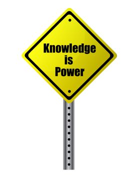 Knowledge is power Street sign. Vector file available.