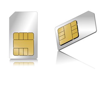 SIM card in different view angles