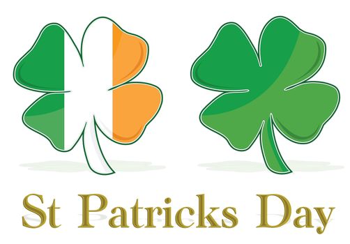 Irish Leafs clover flag / vector