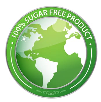 Sugar Free Label illustration design