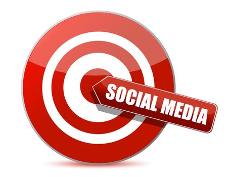 target bulls eye social media illustration design on white