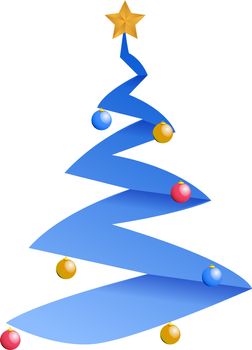 Winter Christmas tree illustration design