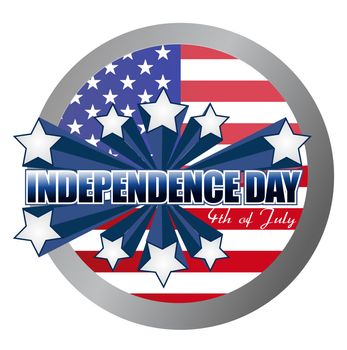 4th of july independence day seal illustration design