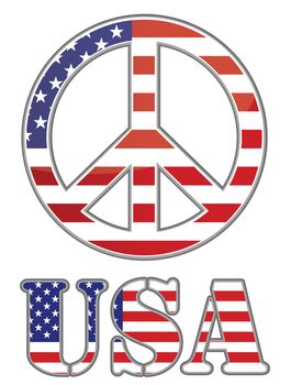 United states peace sign on white background. Vector file available / United states peace sign