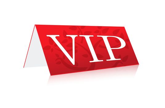 Table illustration vip Sign isolated over a white background.