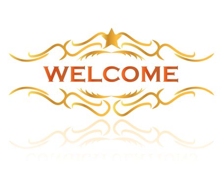 welcome sign design illustration