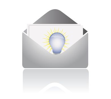 bulb envelope illustration design