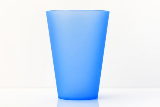 Plastic glass. Plastic cup on white background.