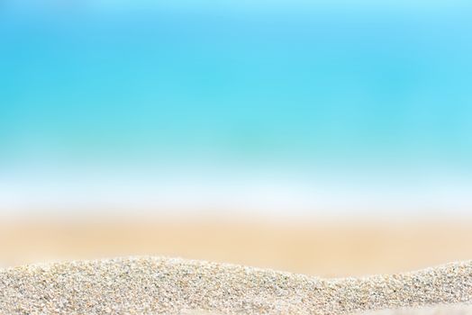 Sea sand and blue sea. Sea sand background