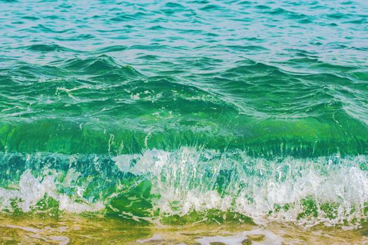 Sea shore. Sand beach and turquoise sea