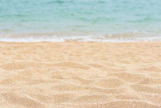 Sea sand and blue sea. Sea sand background