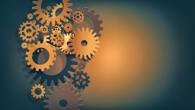 Abstract business technology background with gears.