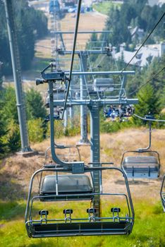 Whistler Chairlift in summer season, Canada.