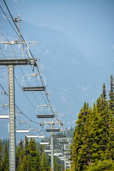 Whistler Chairlift in summer season, Canada.