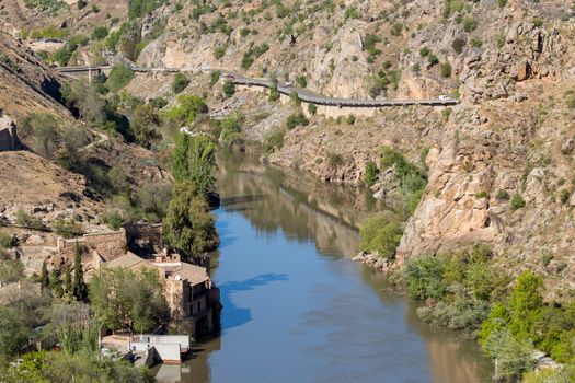 sedimentary formation of the Tagus river course, Toledo, Spain