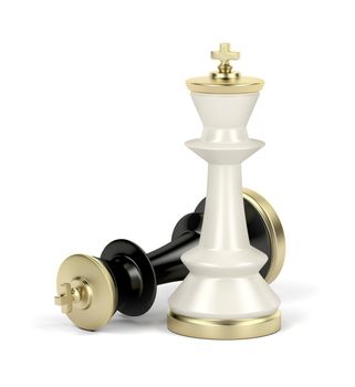 Chess kings on white background