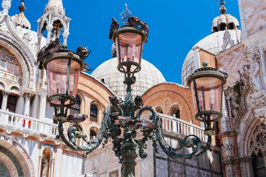 Venetian buildings in San Marco Square in Venice, Italy
