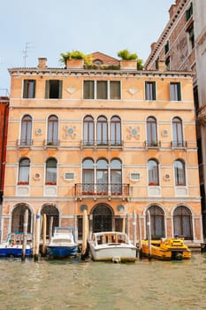 Venice, Italy - June 30th 2007: Venetian buildings near San Marco Square in Venice, Italy on a hot summer's evening