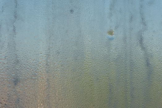 Water drops on glass window. Wet window glass