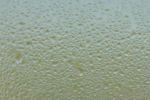 Water drops on glass window. Wet window glass