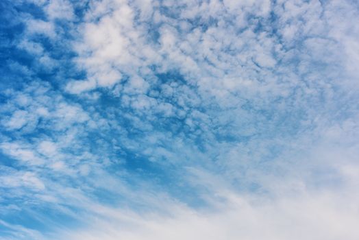 Clouds in blue sky. Sky with fluffy clouds background